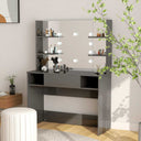 vidaXL Kaptafel met LED-verlichting 100x40x135 cm MDF wit