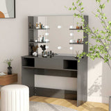 vidaXL Kaptafel met LED-verlichting 100x40x135 cm MDF wit