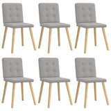 vidaXL Eetkamerstoelen 4 st stof lichtgrijs