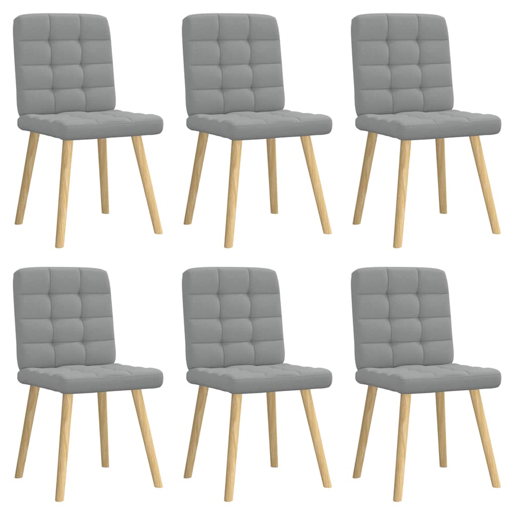 vidaXL Eetkamerstoelen 4 st stof lichtgrijs
