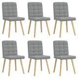 vidaXL Eetkamerstoelen 4 st stof lichtgrijs