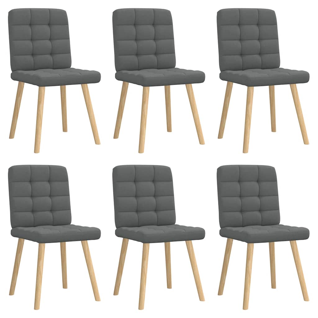 vidaXL Eetkamerstoelen 4 st stof lichtgrijs