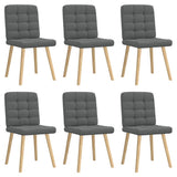 vidaXL Eetkamerstoelen 4 st stof lichtgrijs