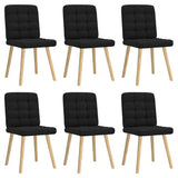 vidaXL Eetkamerstoelen 4 st stof lichtgrijs