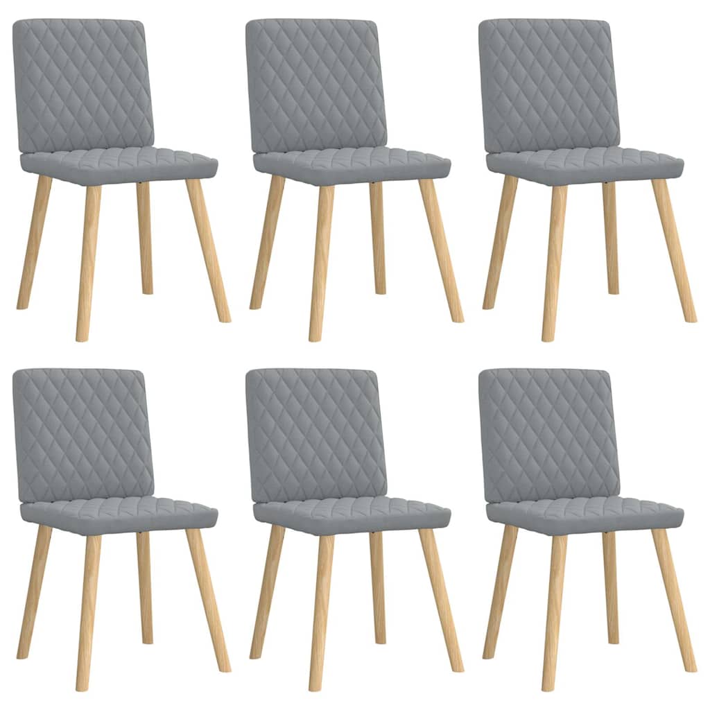 vidaXL Dining Chairs 4 pcs fabric light grey