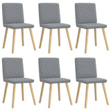 vidaXL Dining Chairs 4 pcs fabric light grey