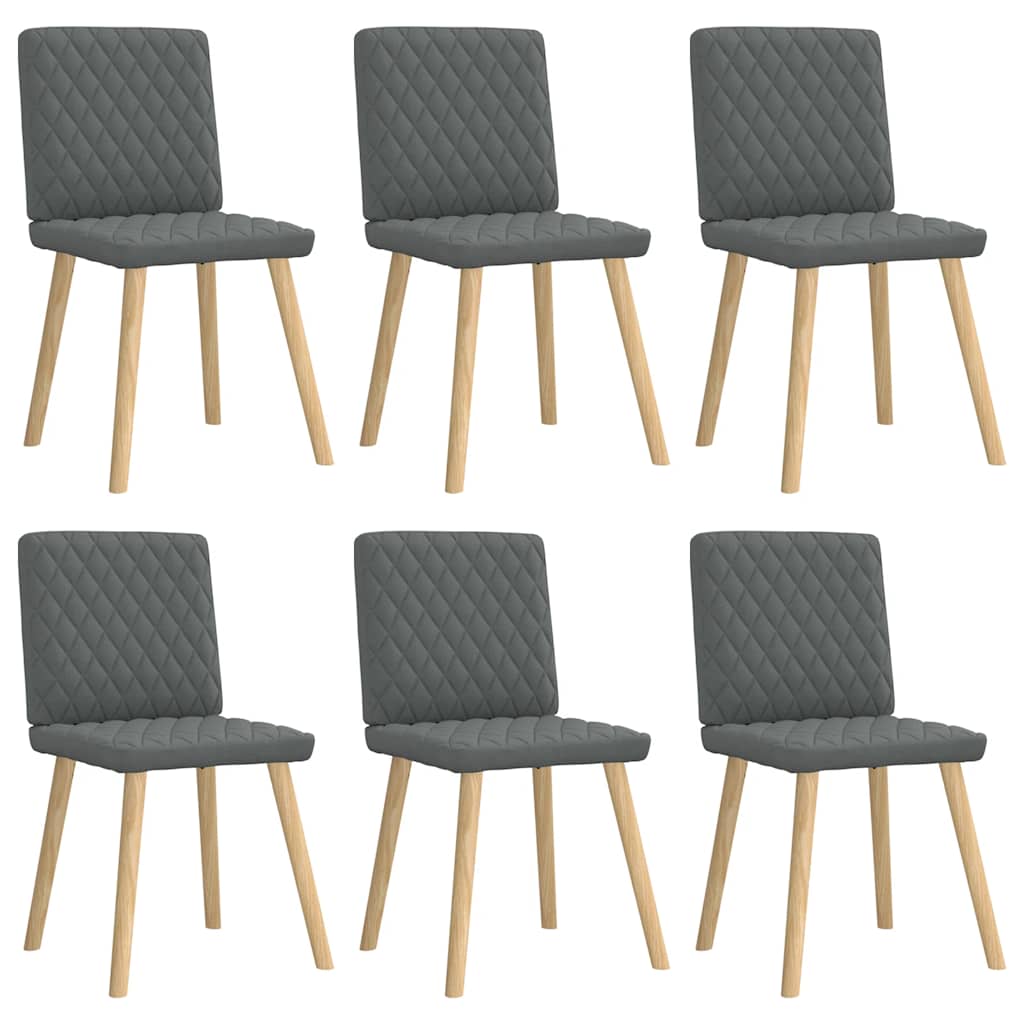 vidaXL Dining Chairs 4 pcs fabric light grey