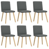 vidaXL Dining Chairs 4 pcs fabric light grey