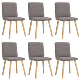 vidaXL Dining Chairs 4 pcs fabric light grey