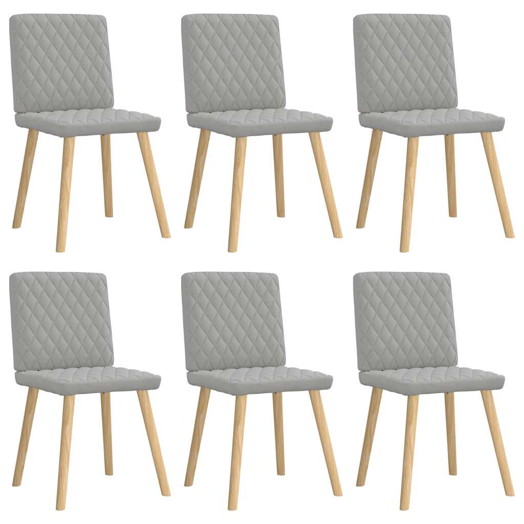 vidaXL Dining Chairs 4 pcs fabric light grey