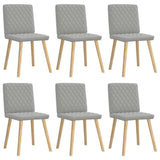 vidaXL Dining Chairs 4 pcs fabric light grey