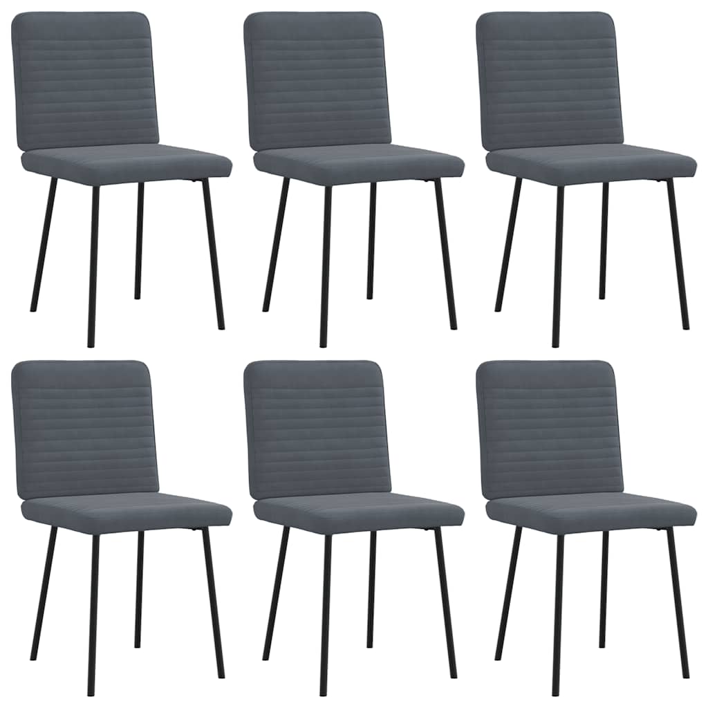 vidaXL Eetkamerstoelen 4 st fluweel lichtgrijs