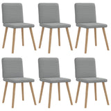 vidaXL Dining Chairs 4 pcs fabric light grey