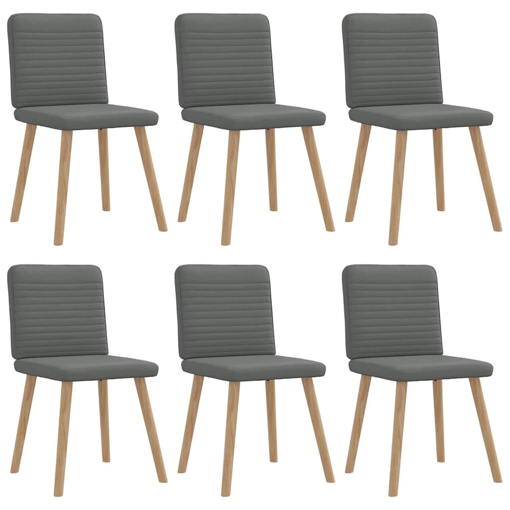 vidaXL Dining Chairs 4 pcs fabric light grey