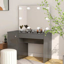 vidaXL Kaptafel met LED-verlichting 110x55x145 cm MDF grijs