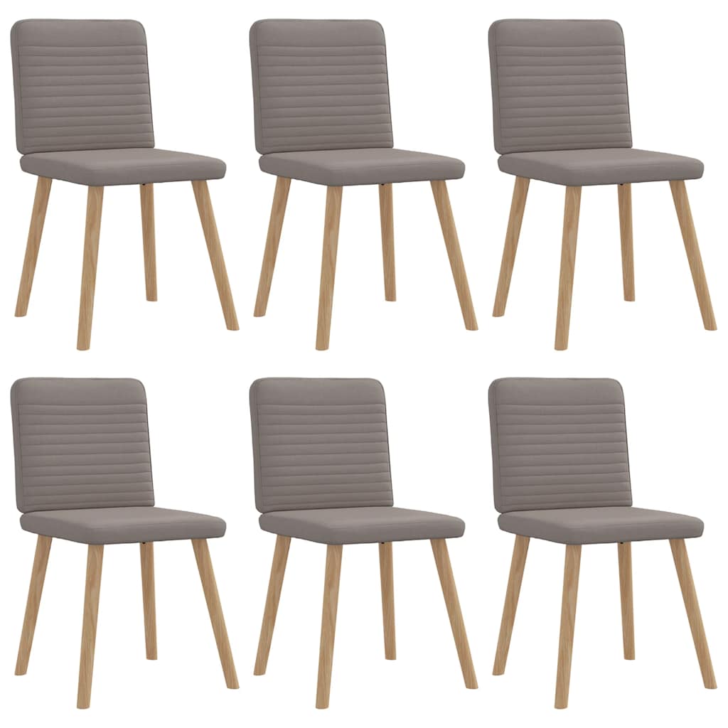 vidaXL Dining Chairs 4 pcs fabric light grey