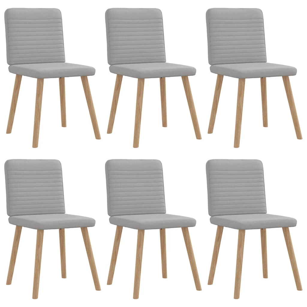 vidaXL Dining Chairs 4 pcs fabric light grey