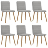 vidaXL Dining Chairs 4 pcs fabric light grey