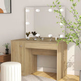 vidaXL Kaptafel met LED-verlichting 110x55x145 cm MDF grijs