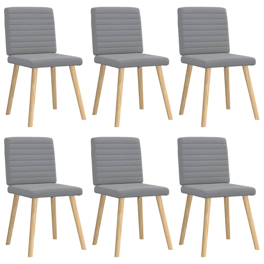 vidaXL Eetkamerstoelen 4 st stof lichtgrijs