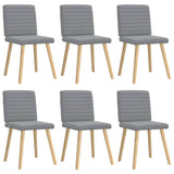 vidaXL Eetkamerstoelen 4 st stof lichtgrijs