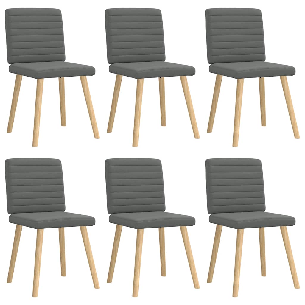 vidaXL Eetkamerstoelen 4 st stof lichtgrijs
