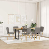 vidaXL Eetkamerstoelen 4 st stof lichtgrijs