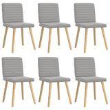 vidaXL Eetkamerstoelen 4 st stof lichtgrijs