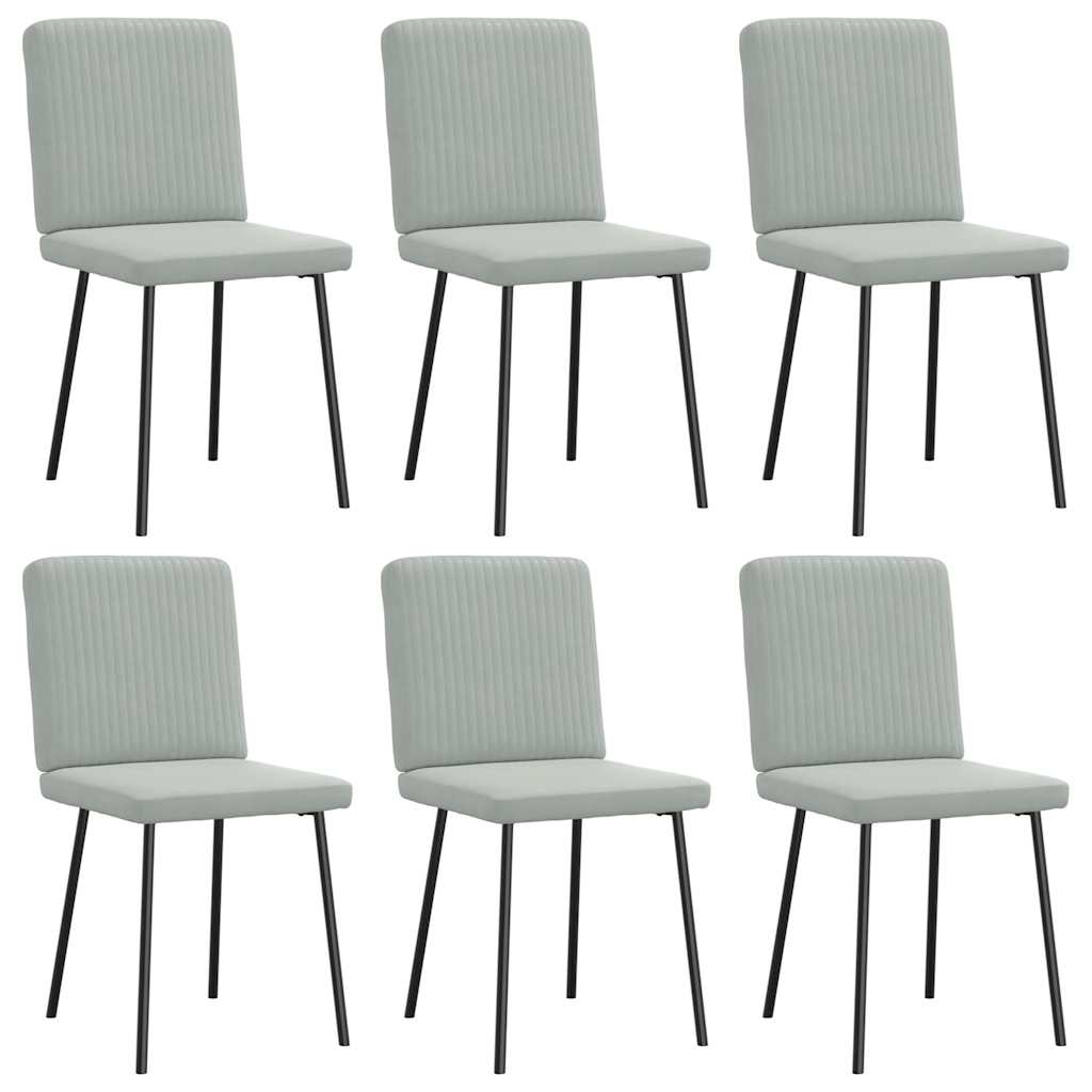 vidaXL Eetkamerstoelen 4 st fluweel lichtgrijs