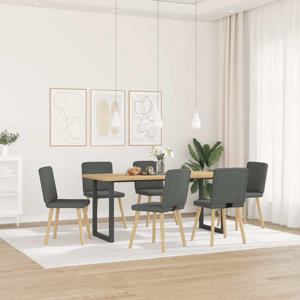 vidaXL Eetkamerstoelen 4 st stof lichtgrijs