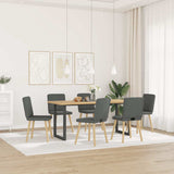 vidaXL Eetkamerstoelen 4 st stof lichtgrijs