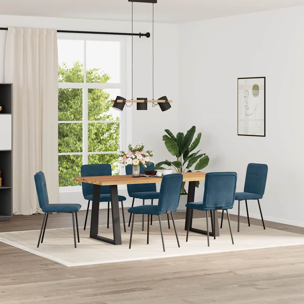 vidaXL Eetkamerstoelen 4 st fluweel lichtgrijs