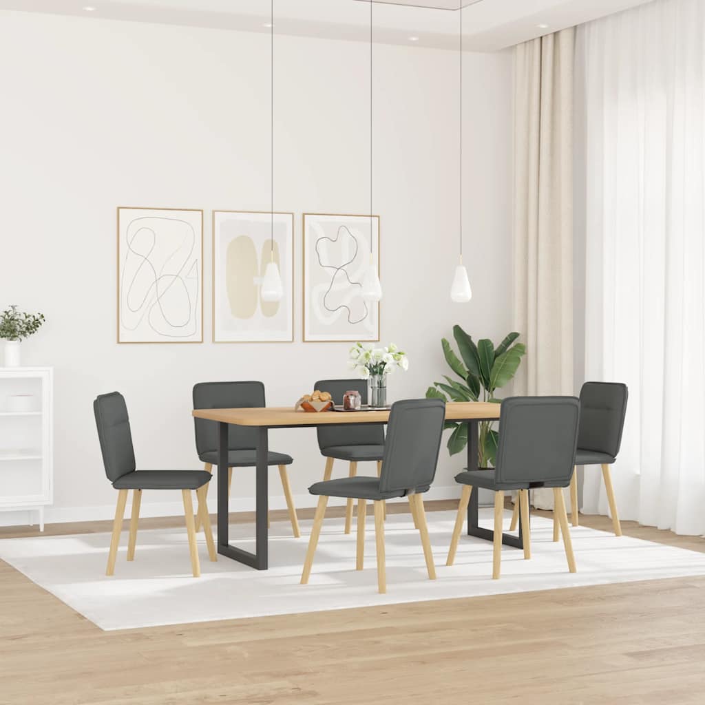 vidaXL Eetkamerstoelen 4 st stof lichtgrijs