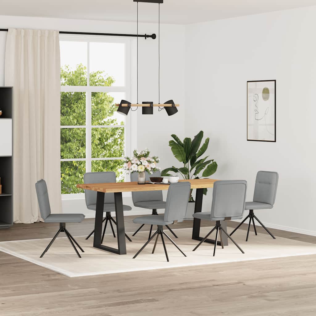 vidaXL Eetkamerstoelen 4 st stof lichtgrijs
