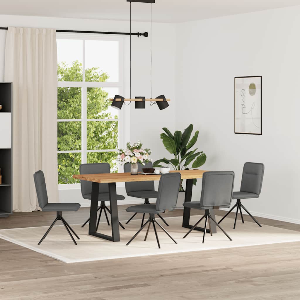 vidaXL Eetkamerstoelen 4 st stof lichtgrijs