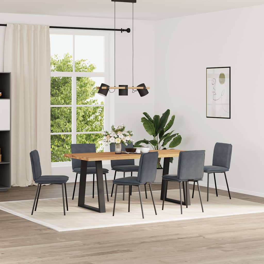 vidaXL Eetkamerstoelen 4 st fluweel lichtgrijs