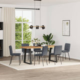 vidaXL Eetkamerstoelen 4 st fluweel lichtgrijs