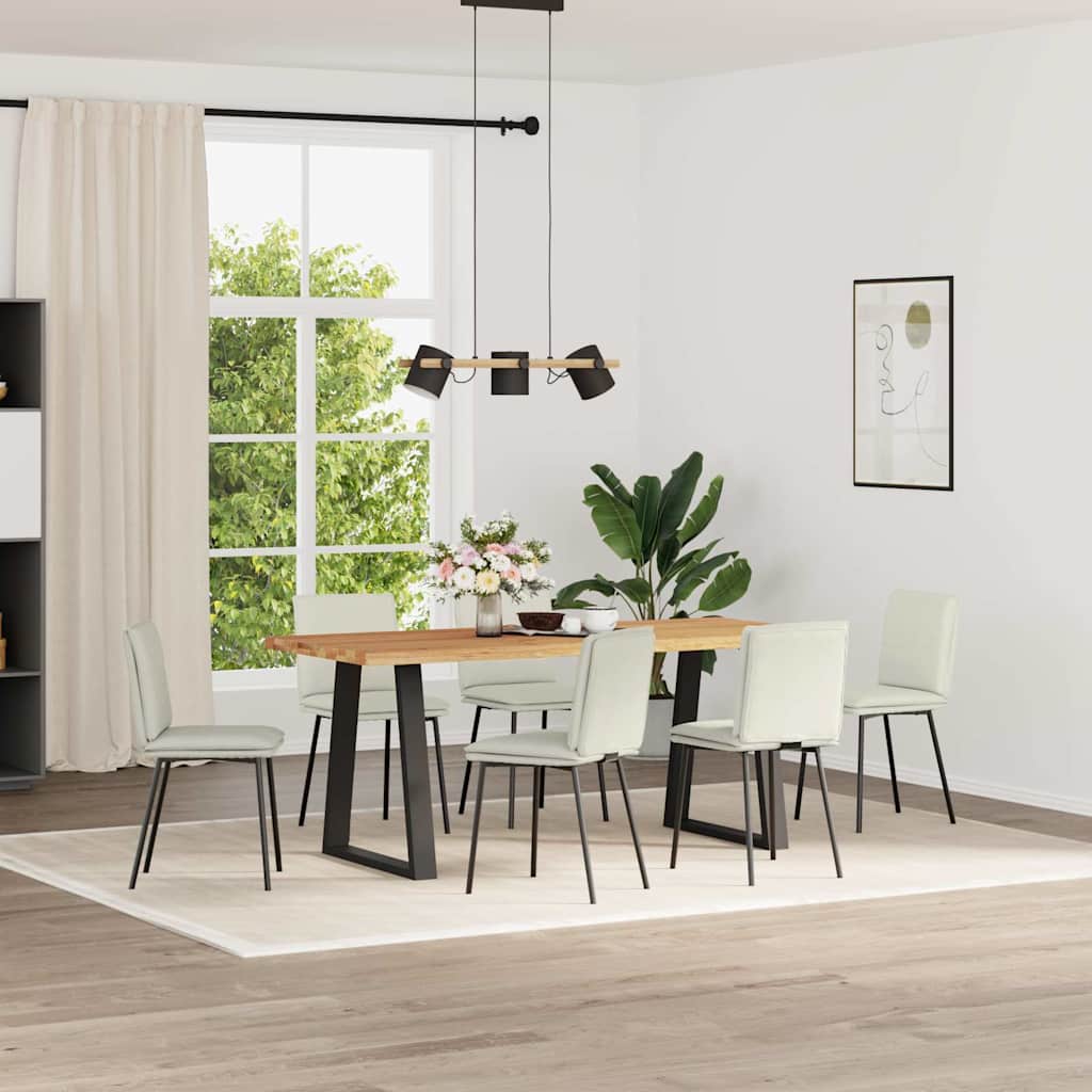 vidaXL Eetkamerstoelen 4 st fluweel lichtgrijs