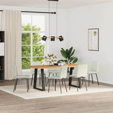 vidaXL Eetkamerstoelen 4 st fluweel lichtgrijs