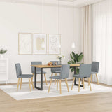 vidaXL Eetkamerstoelen 4 st stof lichtgrijs