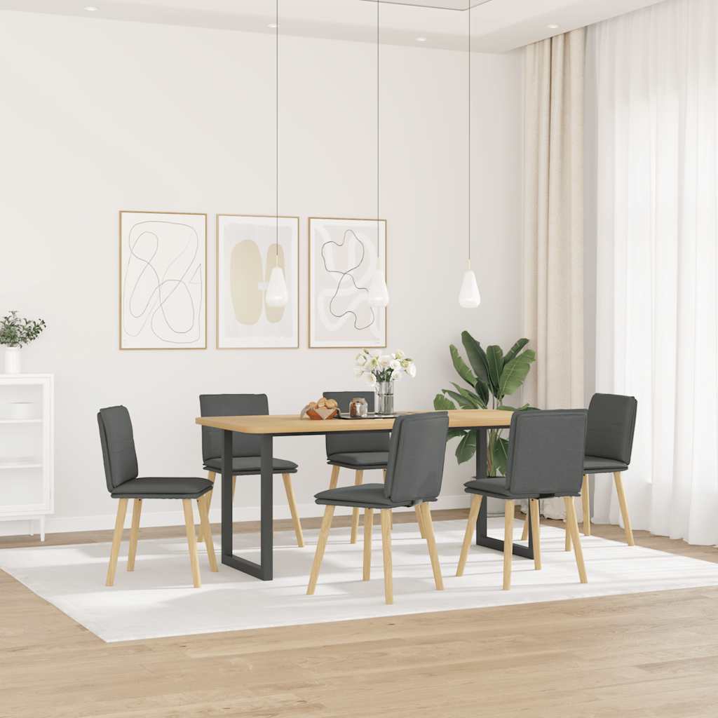 vidaXL Eetkamerstoelen 4 st stof lichtgrijs