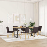 vidaXL Eetkamerstoelen 4 st stof lichtgrijs