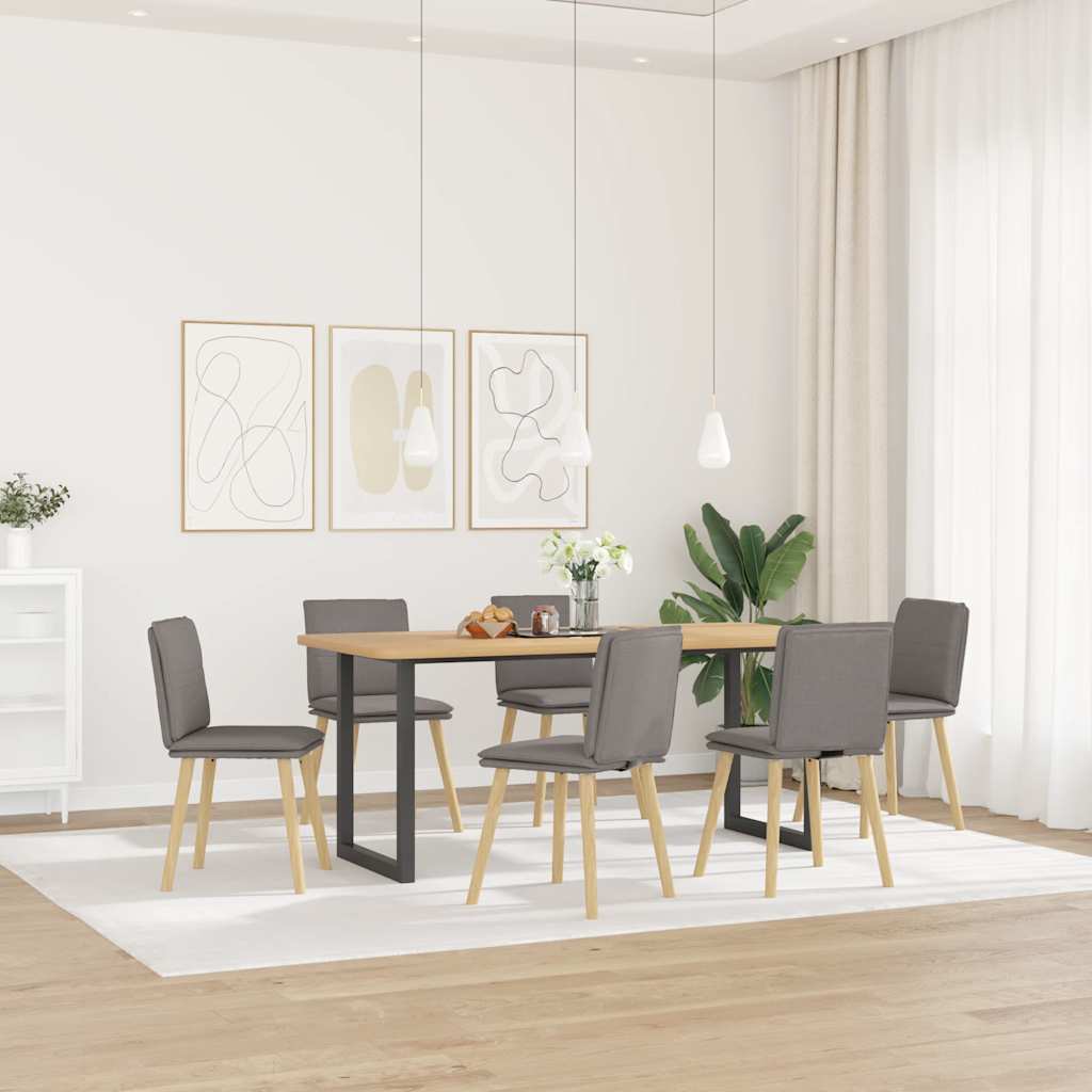 vidaXL Eetkamerstoelen 4 st stof lichtgrijs