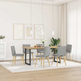 vidaXL Eetkamerstoelen 4 st stof lichtgrijs