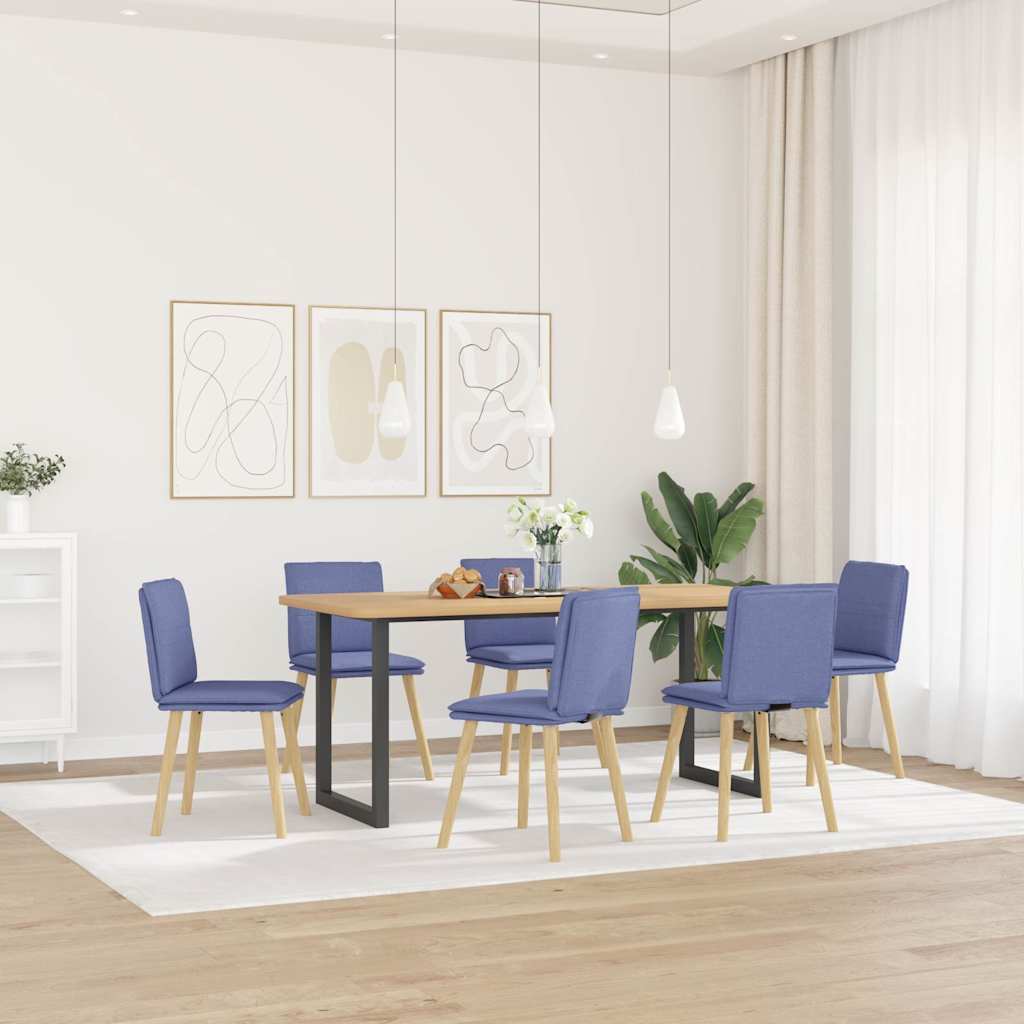 vidaXL Eetkamerstoelen 4 st stof lichtgrijs