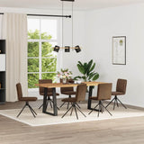 vidaXL Eetkamerstoelen 4 st kunstsuède bruin