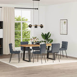 vidaXL Eetkamerstoelen 4 st fluweel lichtgrijs
