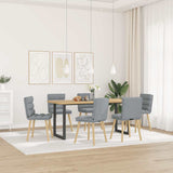 vidaXL Eetkamerstoelen 4 st stof lichtgrijs