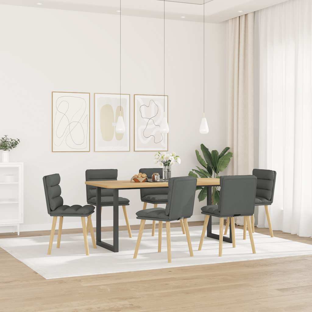 vidaXL Eetkamerstoelen 4 st stof lichtgrijs