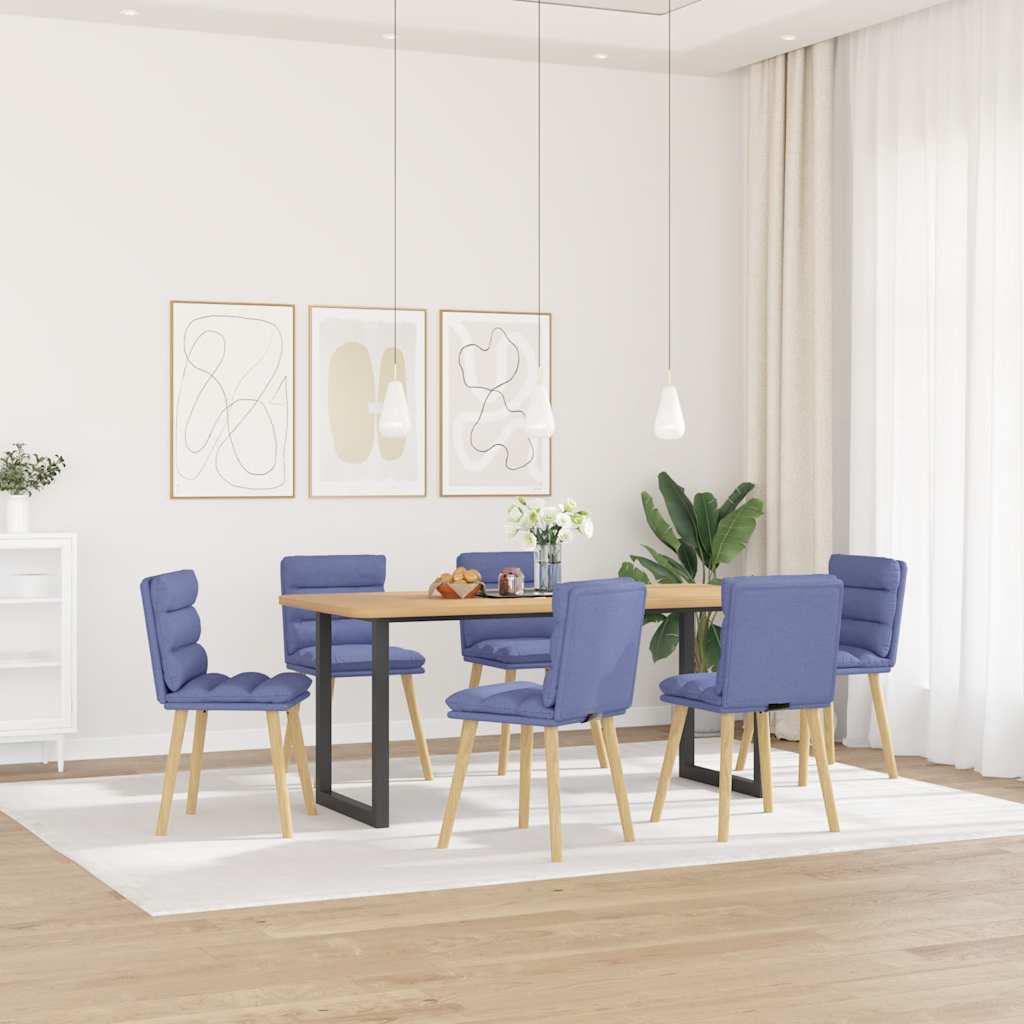 vidaXL Eetkamerstoelen 4 st stof lichtgrijs